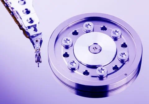 Hard disk of a computer Stock Photos