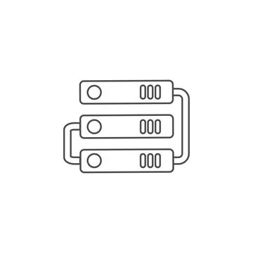 Hard disk connection icon. Element for mobile concept and web apps. Thin line Stock Illustration
