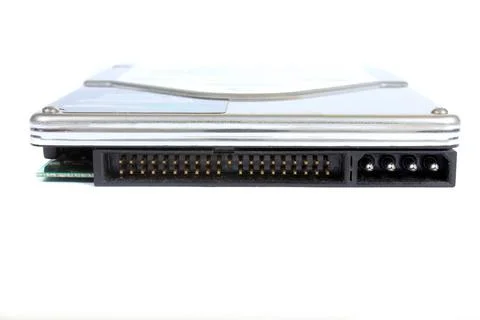 Hard Disk Connections The connections of data and power ports of an odl ha... Stock Photos