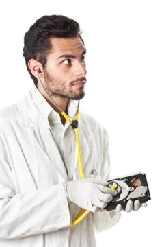 Hard disk control Stock Photos