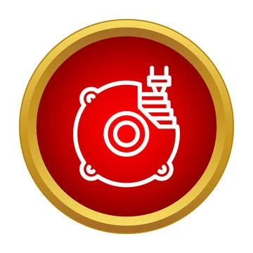 Hard disk drive with a 3d printer making layers icon Stockillustratie