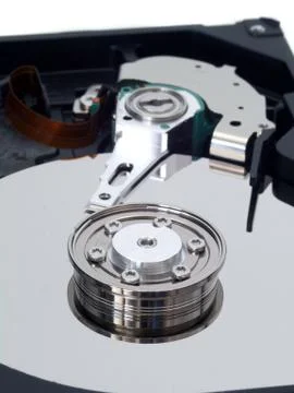 Hard disk drive closeup Stock Photos
