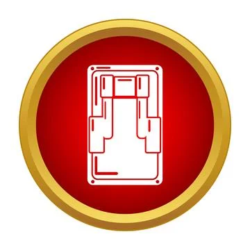 Hard disk drive computer hardware icon concept Illustrazione stock