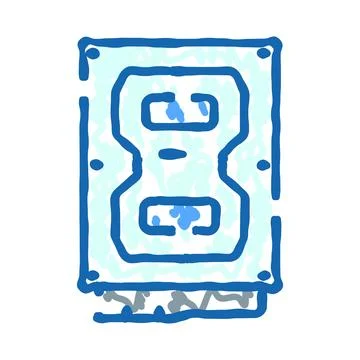 Hard disk drive computer memory data storage icon Stock Illustration