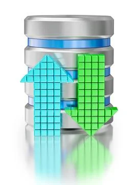 Hard disk drive data storage database icon symbol イラスト素材