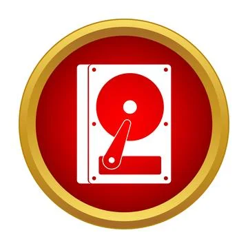 Hard disk drive data storage computer hardware icon Stock Illustration
