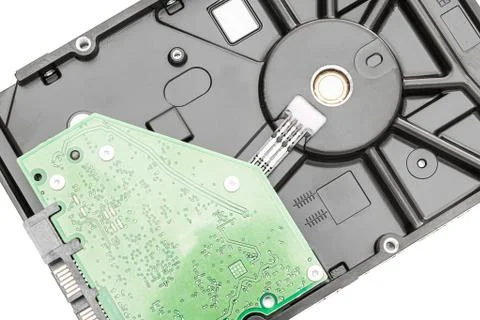 Hard disk drive (HDD) with circuit board Foto stock