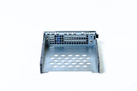 Hard disk drive HDD of different size isolated on white. Stock Photos