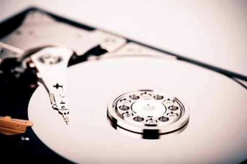Hard disk drive HDD isolated on white background Stock Photos