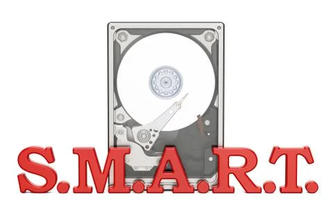 Hard Disk Drive HDD smart monitoring and reporting concept, 3D rendering Illustrazione stock