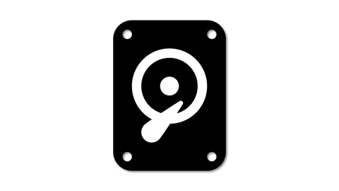 Hard disk drive icon Stock Footage 277128472
