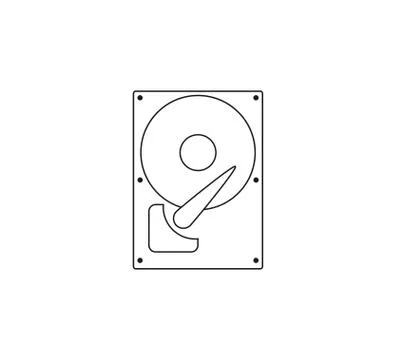 Hard disk drive icon. Vector illustration, flat design. Stock Illustration