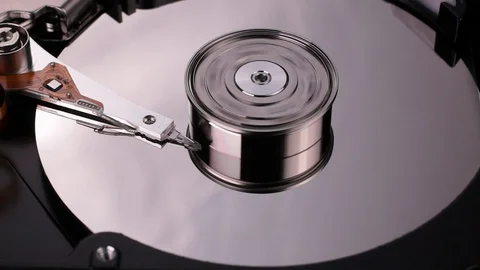 Hard Disk Drive inside Stock Footage 123696009