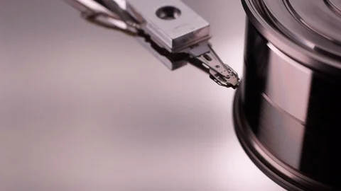 Hard Disk Drive inside Stock Footage 123696111