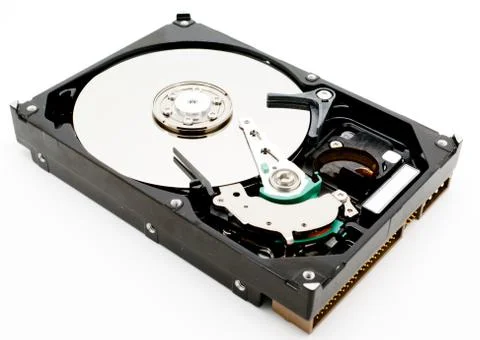Hard disk drive internals Stock Photos