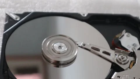 Hard disk drive reading data. Stock Footage 330145434