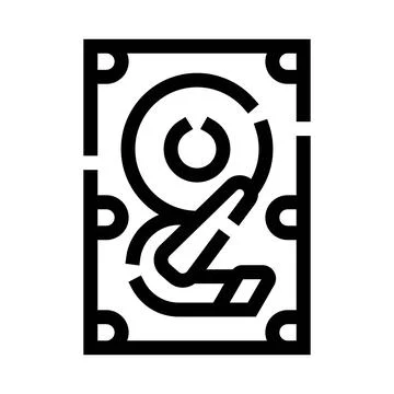 Hard disk drive storage technology computer hardware icon Stock Illustration