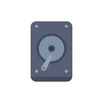 Hard disk drive storing digital information icon illustration Stock Illustration