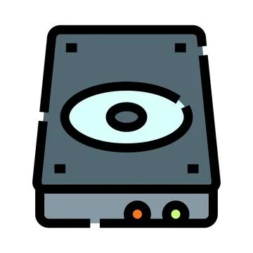 Hard disk drive storing digital computer data Stock Illustration