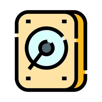 Hard disk drive storing digital data information technology Stock Illustration