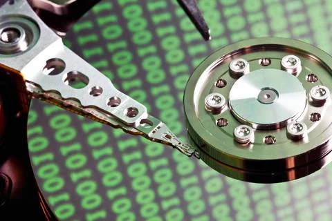 Hard disk hard disk with binary code Copyright: xZoonar.com/JirixHerax 519... 库存照片