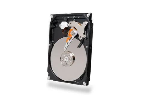 Hard disk, HDD , drive with sata 6 gb isolated on white background with clipp Stock Photos
