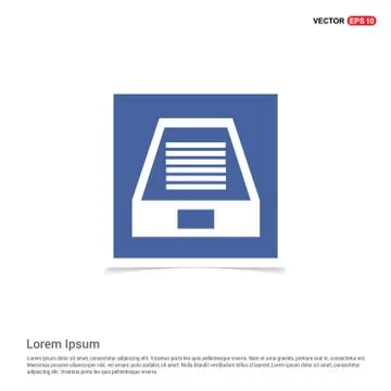 Hard Disk Icon - Blue photo Frame Stock Illustration