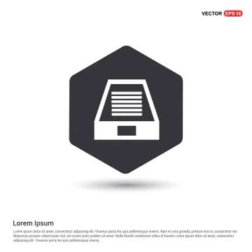 Hard Disk Icon Hexa White Background icon template Illustrazione stock