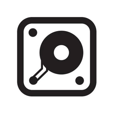 Hard disk icon. Illustrazione stock