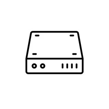 Hard Disk Icon Perfect for Data Storage and Computing Ilustração Stock