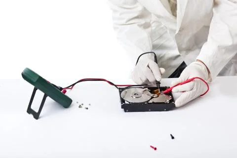 Hard disk recovery Stock Photos