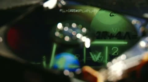 Hard disk, Scientific formulas Stock Footage 12375114
