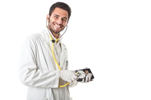 Hard disk service Stock Photos