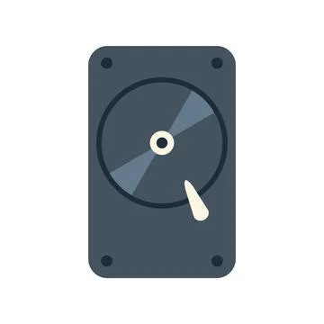 Hard disk storing digital data icon Stock Illustration