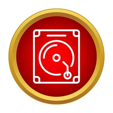 Hard disk storing digital data in computing process Stock Illustration