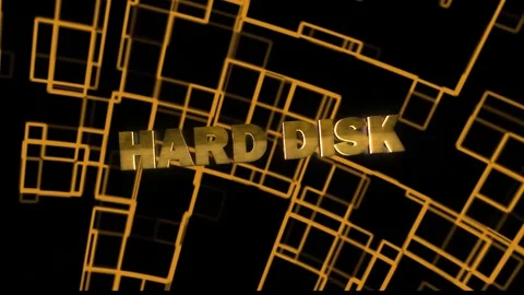 Hard Disk Technology Word with background 스톡 동영상 294583626