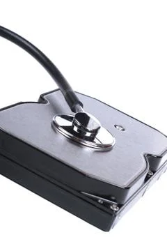 Hard disk testing Stockfoto's