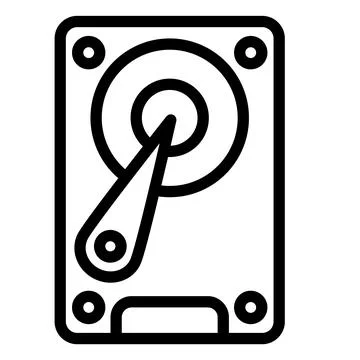 Hard Disk Vector Icon Design Illustration Stock Illustration