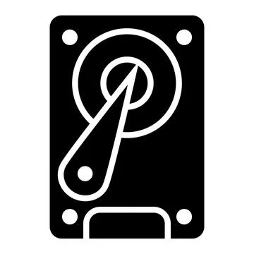 Hard Disk Vector Icon Design Illustration Stock Illustration