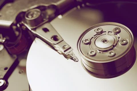 Hard disk view Stock Photos