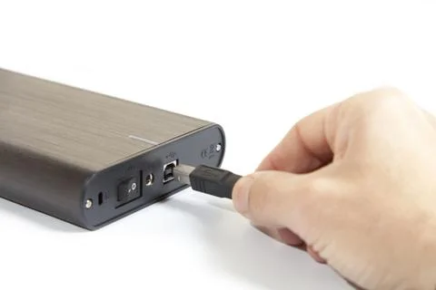 Hard disk on white background Stock Photos