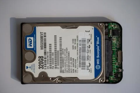 Hard disk on a white background Stock Photos