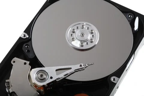 Hard disk  on white Stock Photos