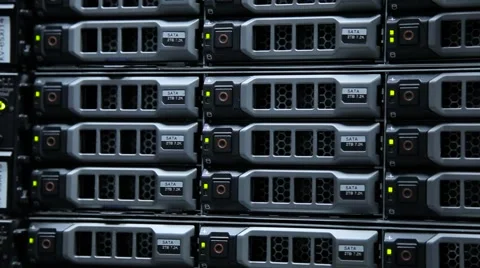 Hard disks in the server room Stock Footage 68647568