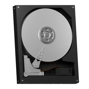 Hard drive. 3D rendering, isolate. A beautiful image of a magnetic storage イラスト素材