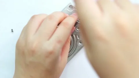 Hard drive being disassemble by data recovery center in a lab Stock-Footage 158666128