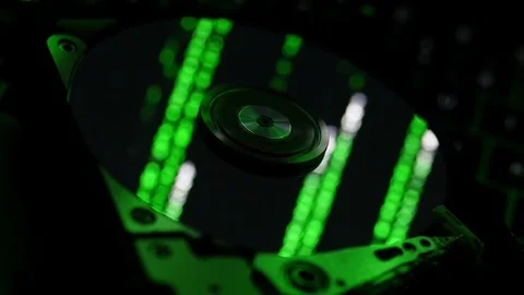 Hard Drive Close-Up Stock Footage 71943624