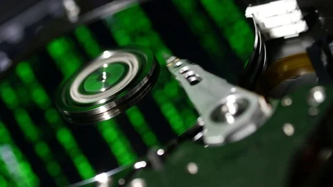 Hard Drive Close-Up Stock Footage 71944363
