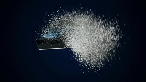 Hard drive complete disintegration, information destruction, no trace, data loss Stock Footage 121512712