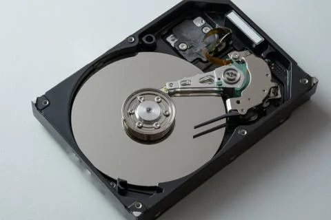 Hard drive from the computer hdd with mirror effect. Stock Photos